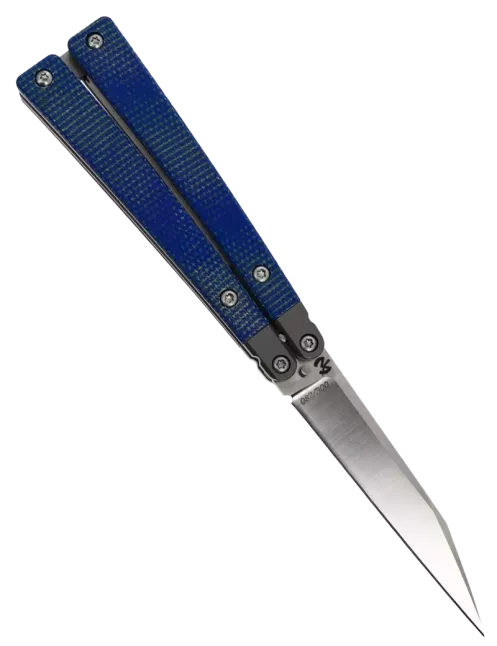 FRED PERRIN FPBBL Blue – Couteau papillon VG10 First Run