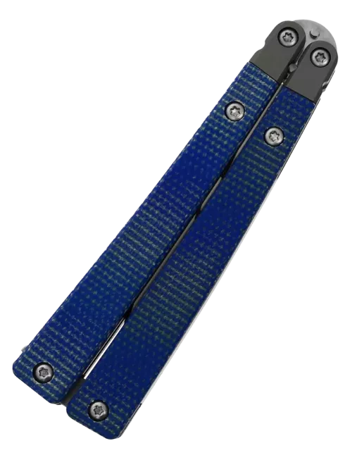 FRED PERRIN FPBBL Blue – Couteau papillon VG10 First Run