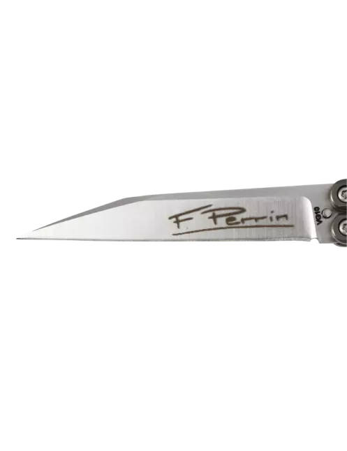 FRED PERRIN FPBGY Brown – Couteau papillon VG10 First Run
