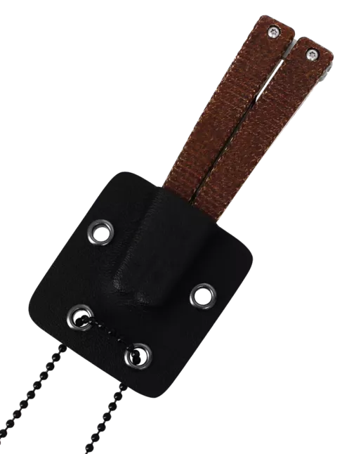 FRED PERRIN FPBGY Brown – Couteau papillon VG10 First Run