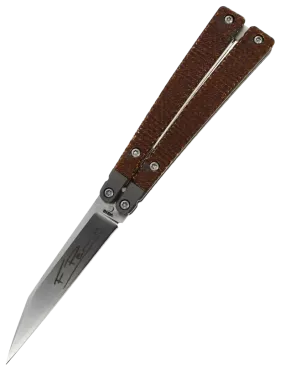 FRED PERRIN FPBGY Brown – Couteau papillon VG10 First Run