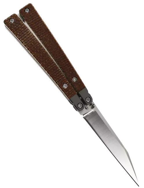 FRED PERRIN FPBGY Brown – Couteau papillon VG10 First Run