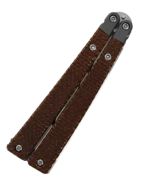 FRED PERRIN FPBGY Brown – Couteau papillon VG10 First Run