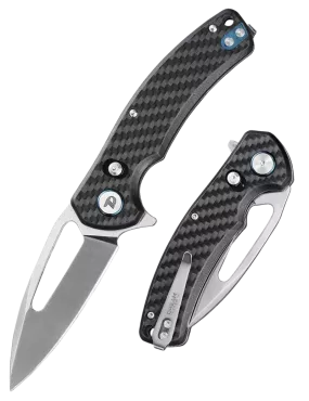 DREAMTECH D3444CF – D2 EDC Knife with Carbon Fiber Handle