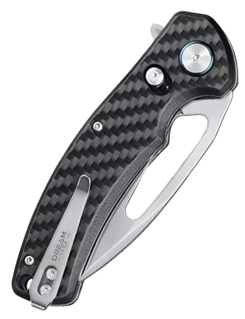 DREAMTECH D3444CF – D2 EDC Knife with Carbon Fiber Handle