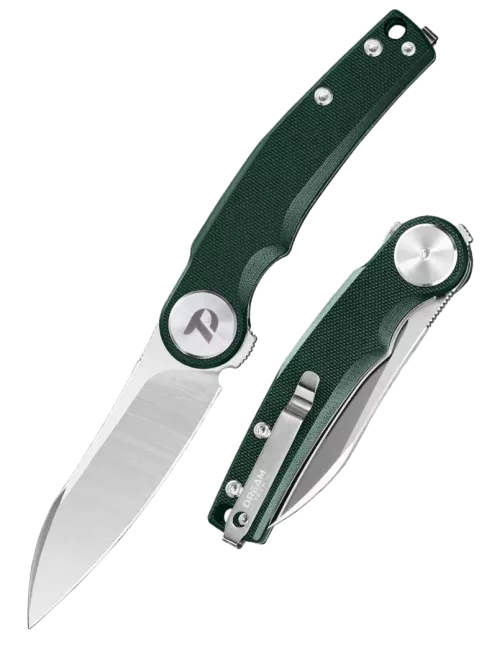 DREAMTECH D3618GGR – Couteau EDC D2 G10 Vert