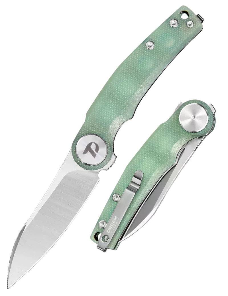 DREAMTECH D3618GJ – D2 EDC Knife Jade G10