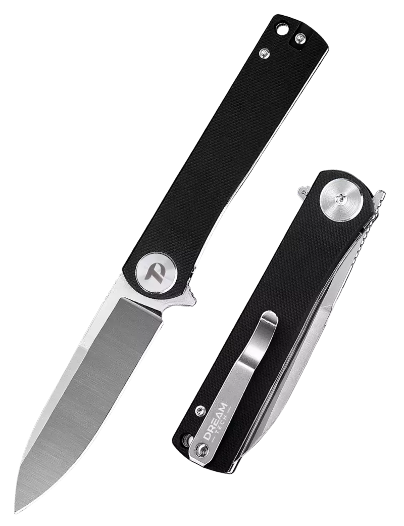 DREAMTECH D3896GB – Couteau EDC D2 G10 Noir