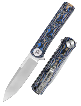 DREAMTECH D3896MBL – Couteau EDC D2 Micarta Bleu