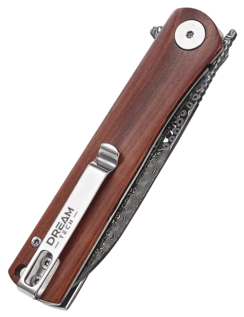 DREAMTECH D3896WD – Damascus EDC Knife Wood Handle