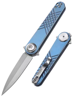 DREAMTECH D4052TBL – 14C28N EDC Blue Titanium Knife