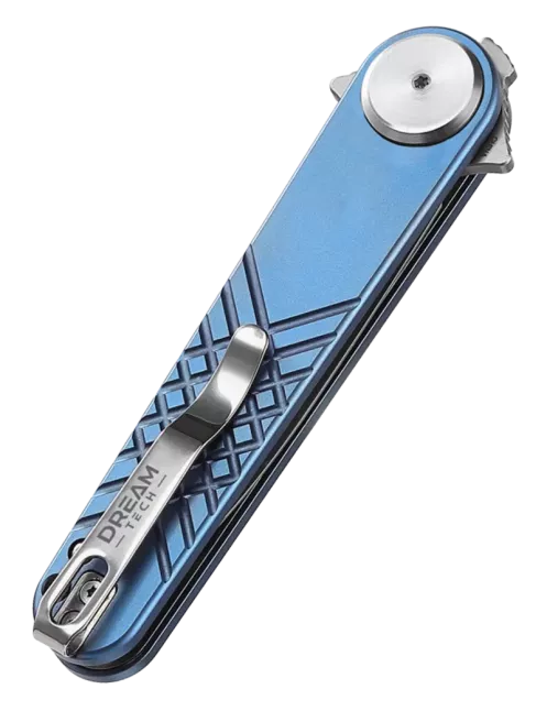 DREAMTECH D4052TBL – Couteau EDC 14C28N Titane Bleu