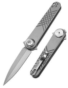 DREAMTECH D4052TG – Couteau EDC 14C28N Titane Gris
