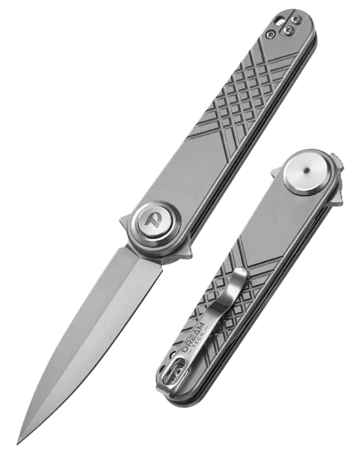DREAMTECH D4052TG – 14C28N EDC Gray Titanium Knife DREAMTECH D4052TG – 14C28N EDC Gray Titanium Knife