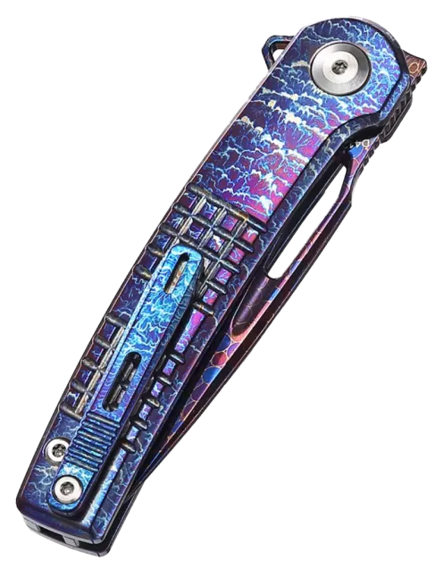 DREAMTECH D4129TF – Couteau EDC Damas Mosaïque Titane