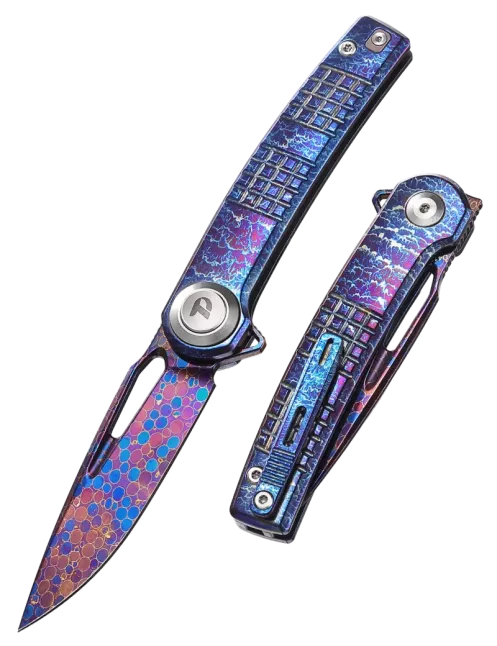 DREAMTECH D4129TF – Couteau EDC Damas Mosaïque Titane
