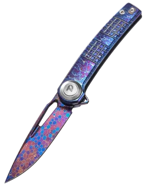 DREAMTECH D4129TF – Couteau EDC Damas Mosaïque Titane