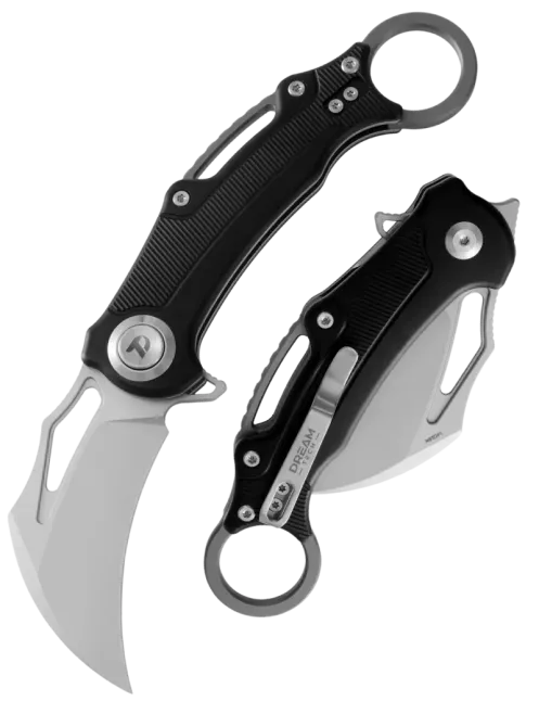 DREAMTECH D4221AB – Couteau EDC 14C28N Hawkbill Noir DREAMTECH D4221AB – Couteau EDC 14C28N Hawkbill Noir