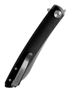 DREAMTECH D4224SB – Couteau EDC D2 Sheepfoot G10 Noir