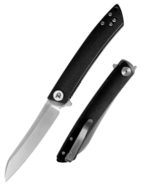 DREAMTECH D4224SB – Couteau EDC D2 Sheepfoot G10 Noir