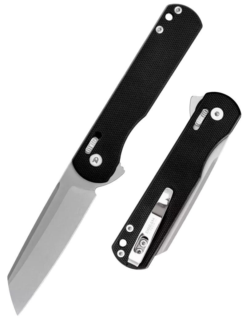 DREAMTECH D4253GB – Couteau EDC D2 Sheepfoot G10 Noir