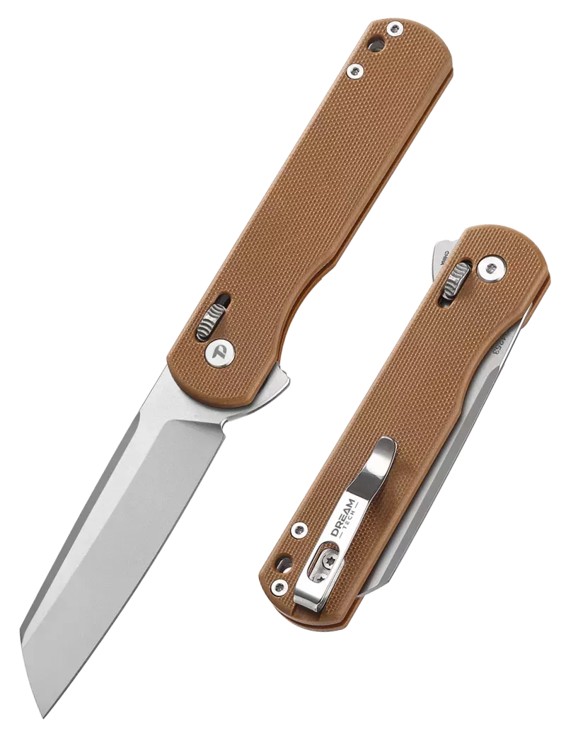 DREAMTECH D4253GBR – D2 Sheepfoot G10 EDC Knife