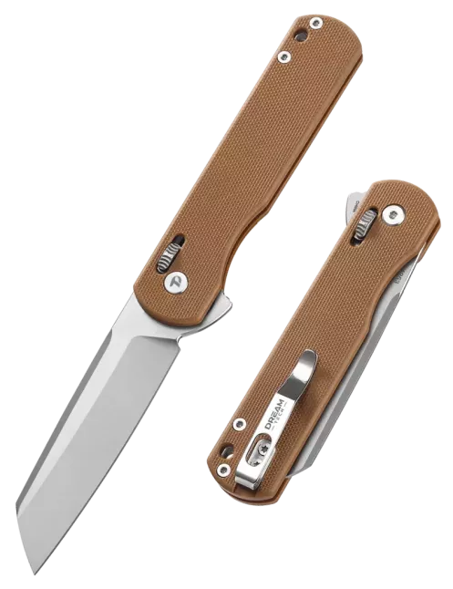 DREAMTECH D4253GBR – Couteau EDC D2 Sheepfoot G10 Brun DREAMTECH D4253GBR – Couteau EDC D2 Sheepfoot G10 Brun