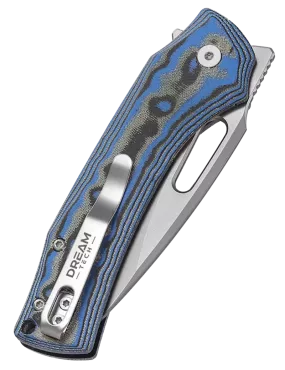 DREAMTECH D4542MBL – Couteau EDC D2 Micarta Multicolore