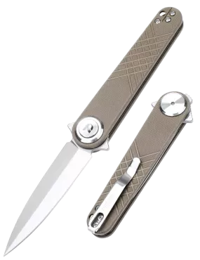 DREAMTECH D4052GD – 14C28N EDC Knife Desert Tan G10