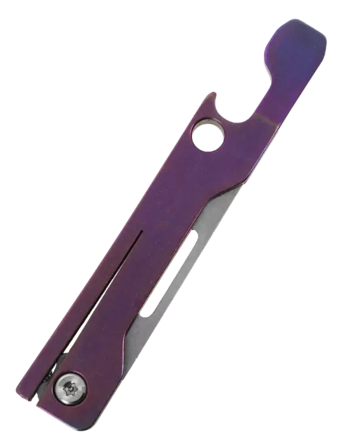 DREAMTECH D4023TP – Mini Couteau EDC Tanto Violet Bleu