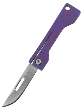 DREAMTECH D4024TP – Mini Drop Point EDC Knife Purple Blue