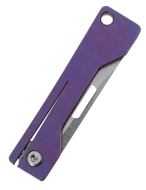 DREAMTECH D4024TP – Mini Drop Point EDC Knife Purple Blue