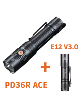 FENIX PD36R ACE + E12 V3 Kit – Lampe Tactique 3000 lm