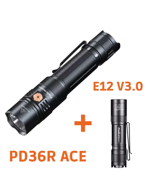 FENIX PD36R ACE + E12 V3 Kit – Lampe Tactique 3000 lm