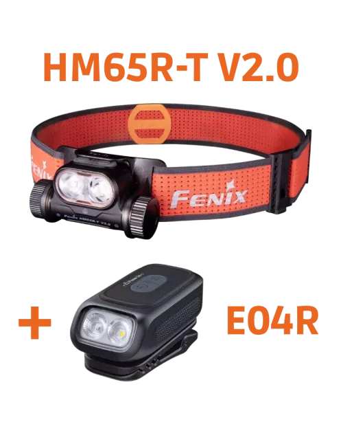 FENIX HM65R-T V2 + E04R Kit – Lampe Frontale 1600 lumens