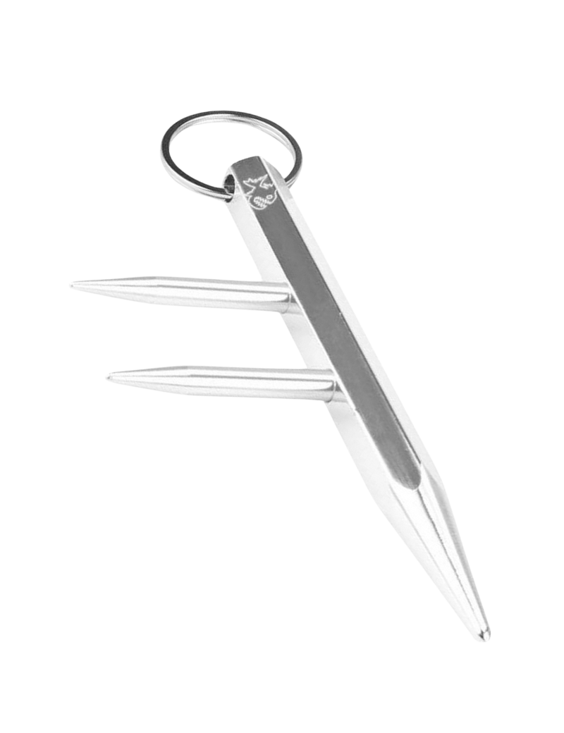 Piranha PKB3 - Kubotan exagonal trois pointes 130mm gris