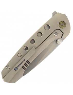REMETTE RT-BEE Titanium M390 Knife Outdoor Folding Pocket EDC Knives with Fruit Food Fork Toothpick