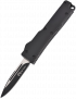 MKO30 Petit couteau OTF automatique aluminium anodisé noir