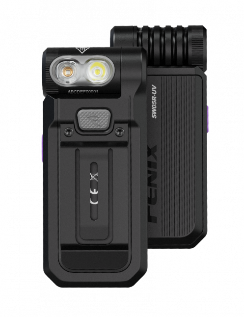 FENIX SW05R-UV Black – Lampe rechargeable UV 150 lumens