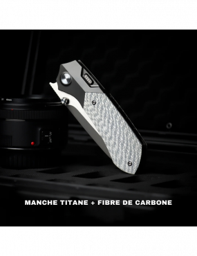 REMETTE - Couteau RT-Meteor - Manche Titane Lame M390 RTPT-B