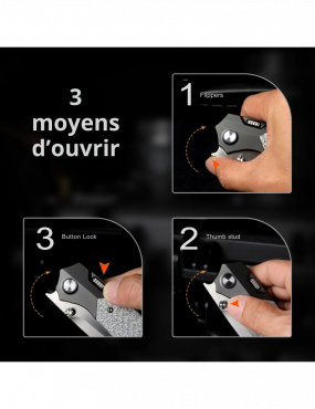 REMETTE - Couteau RT-Meteor - Manche Titane Lame M390 RTPT-B