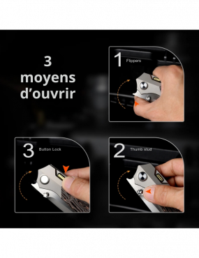 REMETTE - Couteau RT-Meteor Manche Titane Lame M390 RTPT-D