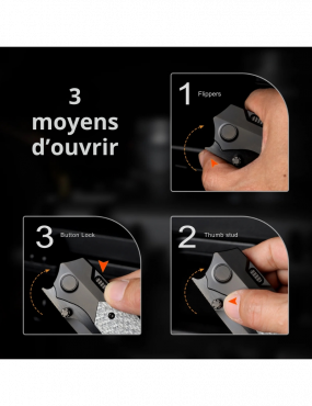 REMETTE - Couteau RT-Meteor Manche Titane Lame M390 RTPT-BD