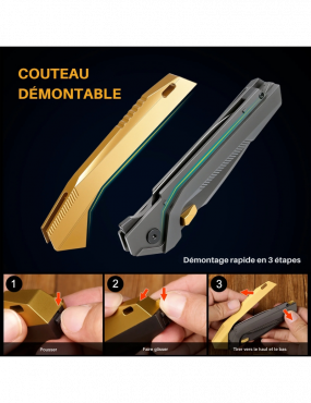 REMETTE - RT-WK1 Disassembly Knife Titanium Handle M390 Blade WK1-G