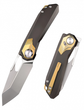 REMETTE - RT-Peregrine Falcon Folding Pocket Knife M390 Blade Titanium Handle Knives RTT1-BX with Safety Lock