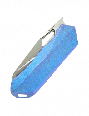 REMETTE - RT-Woodpecker Folding Pocket Knife M390 Blade Crystallized Titanium Handle RTWP-IB