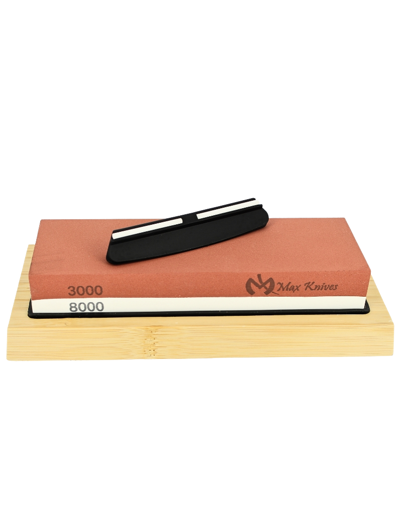 MAXKNIVES - MK1706 - Pierre d'affûtage sur support + guide d'affûtage