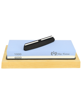 MAXKNIVES - MK1707 - Pierre d'affûtage sur support + guide d'affûtage
