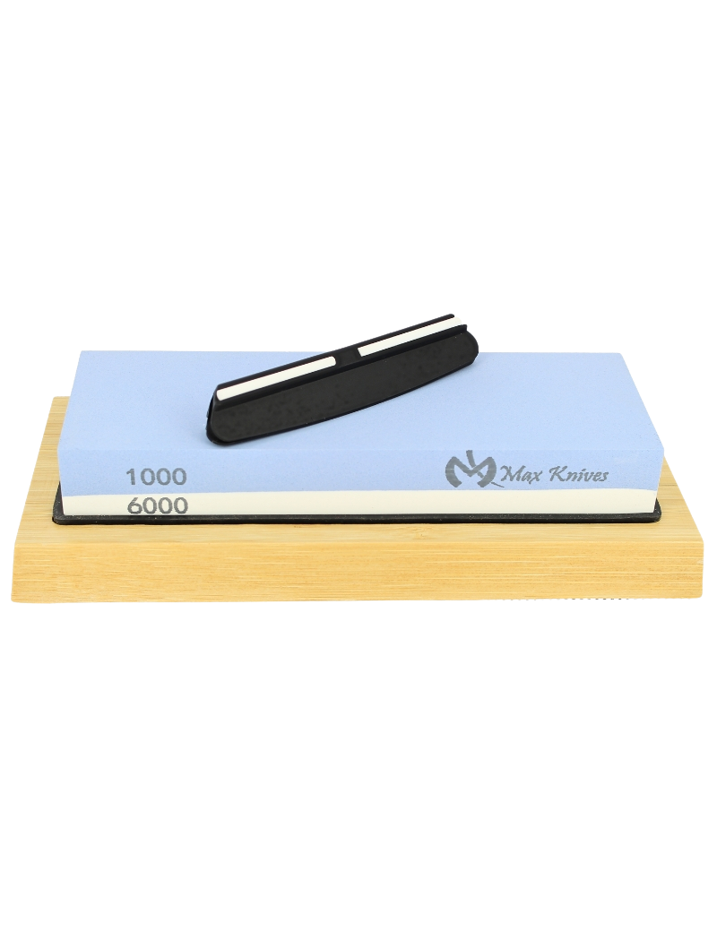 MAXKNIVES - MK1707 - Pierre d'affûtage sur support + guide d'affûtage