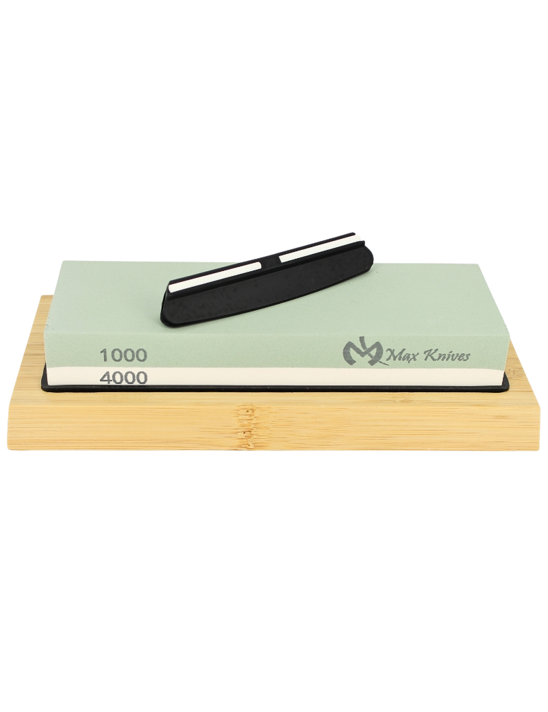 MAXKNIVES - MK1708 - Pierre d'affûtage sur support + guide d'affûtage
